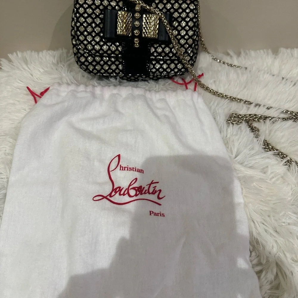 Christian Louboutin Black and Gold “sweetie” Crossbody Bag - Picture 2 of 12